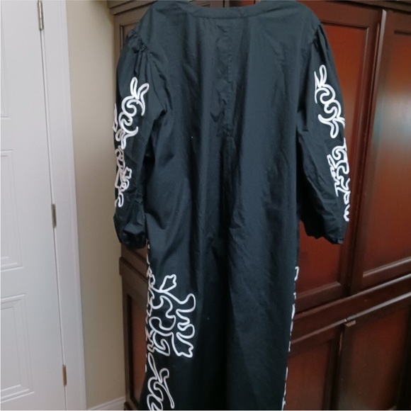 Chico’s Poplin Embroidered Maxi Dress - Picture 3 of 3